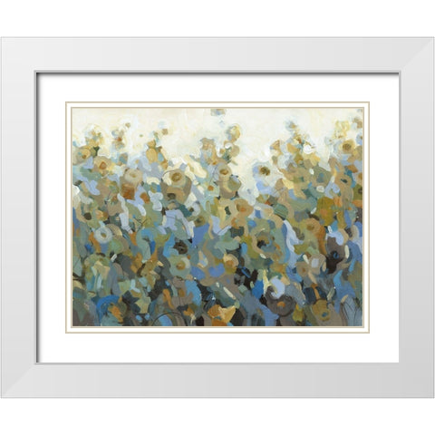 Anew I White Modern Wood Framed Art Print with Double Matting by OToole, Tim
