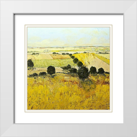 Summer End White Modern Wood Framed Art Print with Double Matting by Friedlander, Allan
