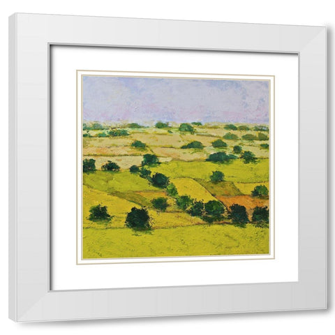 Dusty Meadows White Modern Wood Framed Art Print with Double Matting by Friedlander, Allan
