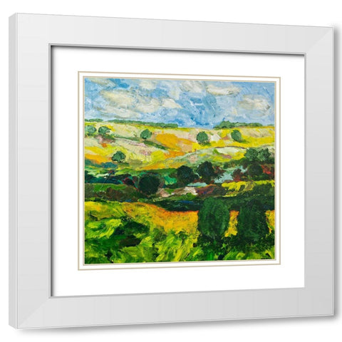 Over the Hills White Modern Wood Framed Art Print with Double Matting by Friedlander, Allan