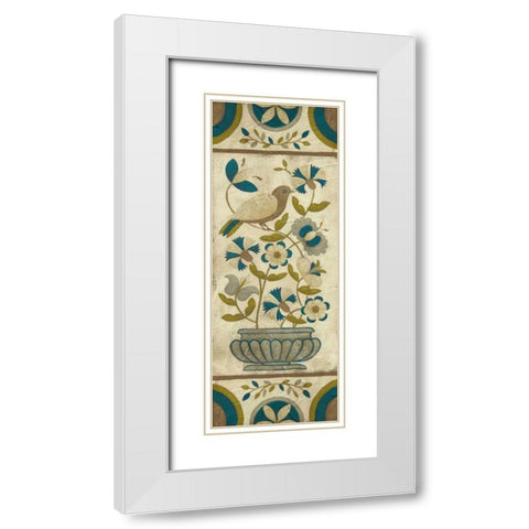 Calais Rose I White Modern Wood Framed Art Print with Double Matting by Zarris, Chariklia