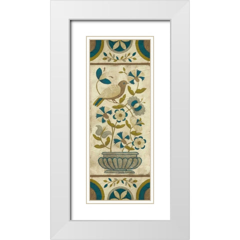 Calais Rose I White Modern Wood Framed Art Print with Double Matting by Zarris, Chariklia