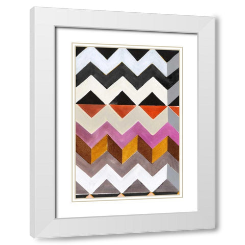 Santa Fe II White Modern Wood Framed Art Print with Double Matting by Fuchs, Jodi