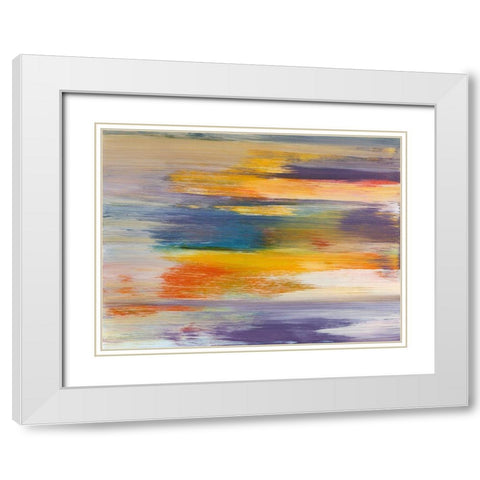Batiky I White Modern Wood Framed Art Print with Double Matting by Fuchs, Jodi
