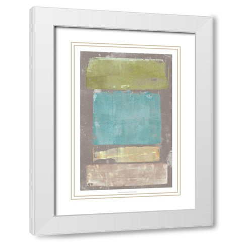 Panelled Colors I White Modern Wood Framed Art Print with Double Matting by Goldberger, Jennifer