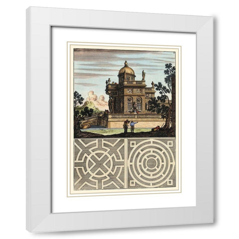 Architectura Curiosa I White Modern Wood Framed Art Print with Double Matting by Bockler