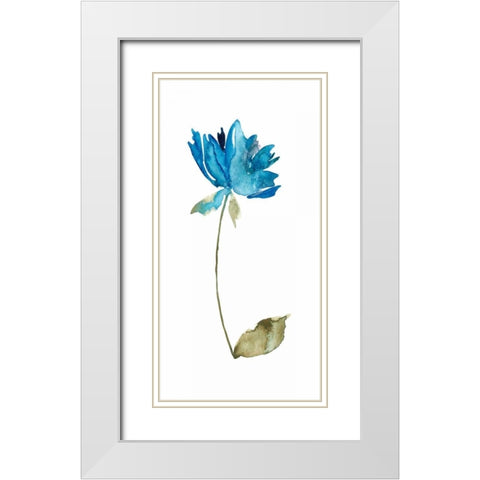 Floral Watercolor VI White Modern Wood Framed Art Print with Double Matting by Mosley, Kiana