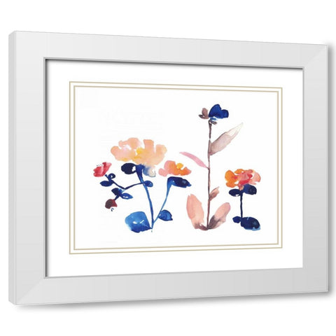 Nouveau Boheme II White Modern Wood Framed Art Print with Double Matting by Mosley, Kiana