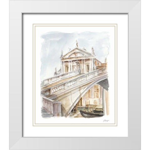 Architectural Watercolor Study I White Modern Wood Framed Art Print with Double Matting by Harper, Ethan