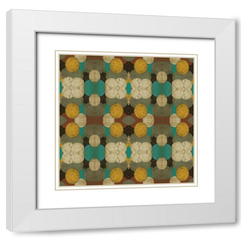 Circular Repeat II White Modern Wood Framed Art Print with Double Matting by Goldberger, Jennifer