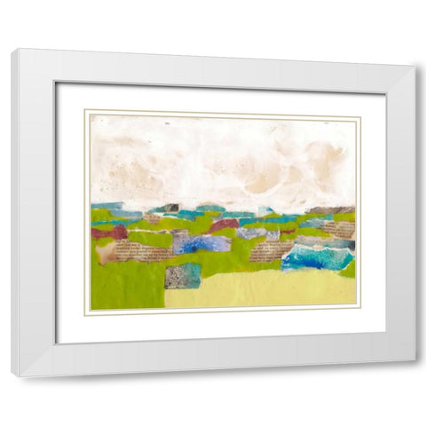 Field Day I White Modern Wood Framed Art Print with Double Matting by Goldberger, Jennifer