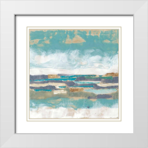 Letters from the Sea I White Modern Wood Framed Art Print with Double Matting by Goldberger, Jennifer