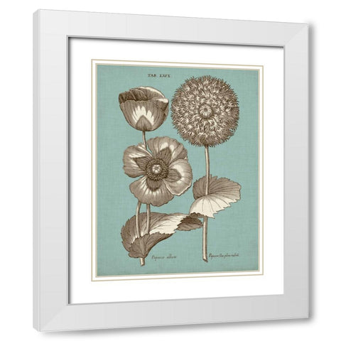 Chambray Chintz III White Modern Wood Framed Art Print with Double Matting by Vision Studio