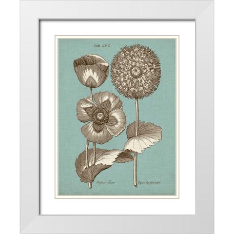 Chambray Chintz III White Modern Wood Framed Art Print with Double Matting by Vision Studio