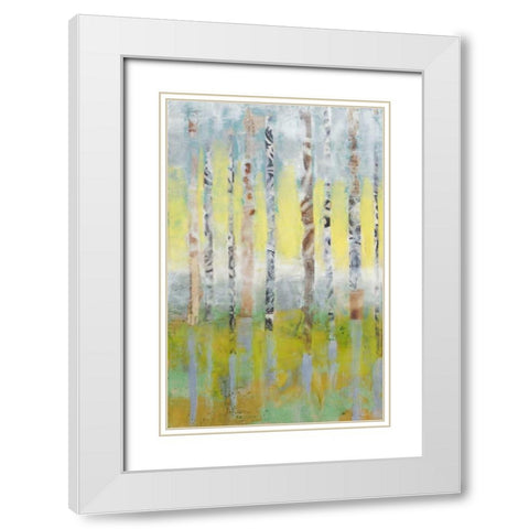 Birchline Collage I White Modern Wood Framed Art Print with Double Matting by Goldberger, Jennifer