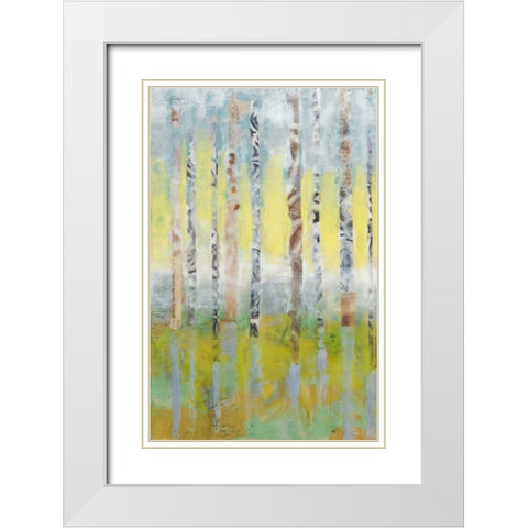 Birchline Collage I White Modern Wood Framed Art Print with Double Matting by Goldberger, Jennifer