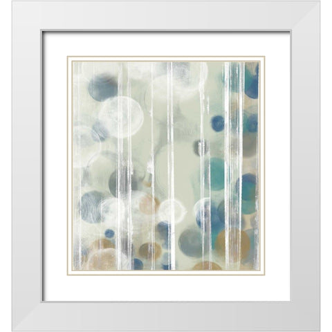 Floating II White Modern Wood Framed Art Print with Double Matting by Goldberger, Jennifer