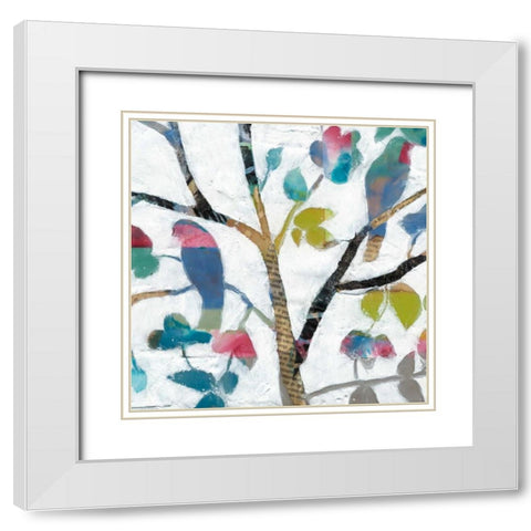 Woodland Story I White Modern Wood Framed Art Print with Double Matting by Goldberger, Jennifer