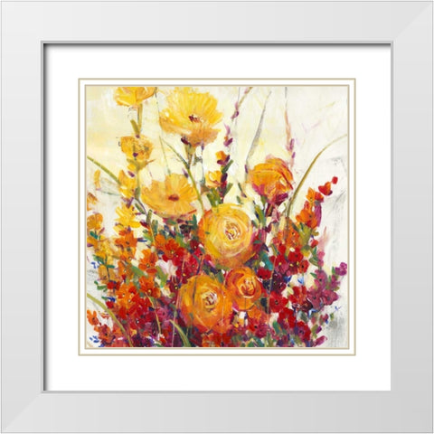 Mixed Bouquet I White Modern Wood Framed Art Print with Double Matting by OToole, Tim
