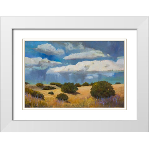 Brewing Storm White Modern Wood Framed Art Print with Double Matting by DAgostino, Judith