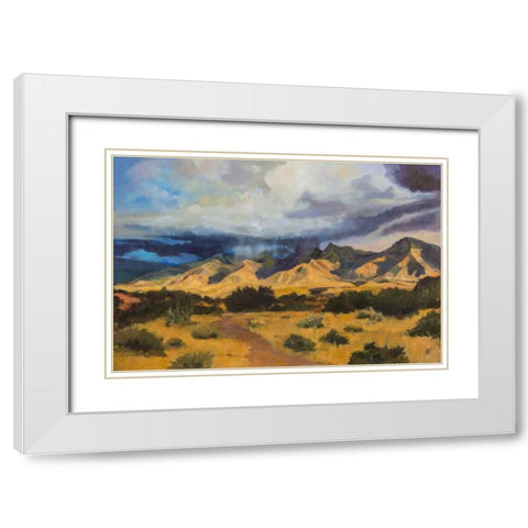 Desert Mountain Light White Modern Wood Framed Art Print with Double Matting by DAgostino, Judith