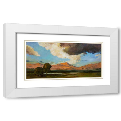 Lakeside White Modern Wood Framed Art Print with Double Matting by DAgostino, Judith