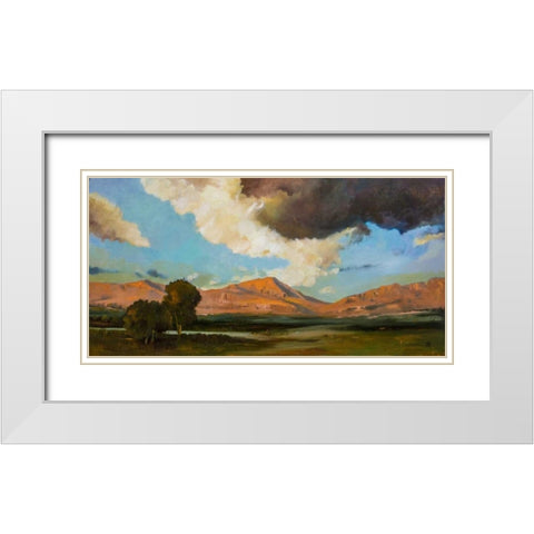 Lakeside White Modern Wood Framed Art Print with Double Matting by DAgostino, Judith