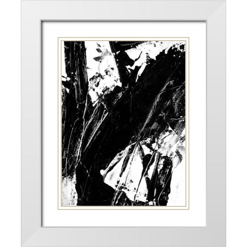 Sporadic I White Modern Wood Framed Art Print with Double Matting by Harper, Ethan