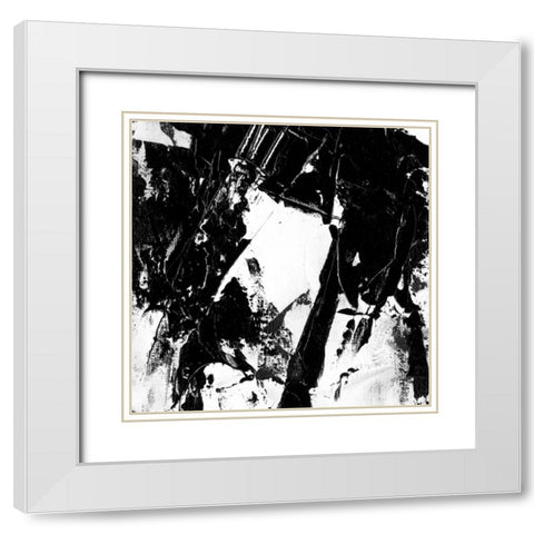 Sporadic IV White Modern Wood Framed Art Print with Double Matting by Harper, Ethan