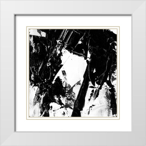 Sporadic IV White Modern Wood Framed Art Print with Double Matting by Harper, Ethan