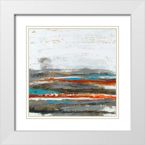 Postpone White Modern Wood Framed Art Print with Double Matting by Jasper, Sisa