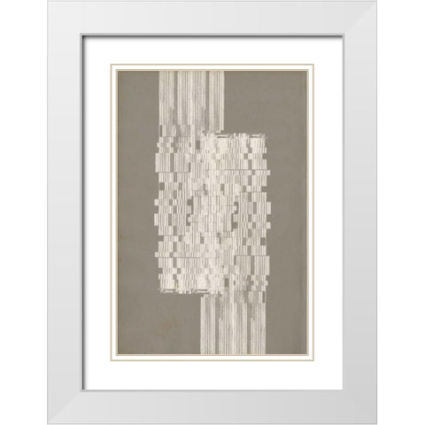 Stagger Start IV White Modern Wood Framed Art Print with Double Matting by Goldberger, Jennifer