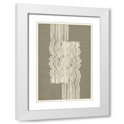 Stagger Start IV White Modern Wood Framed Art Print with Double Matting by Goldberger, Jennifer