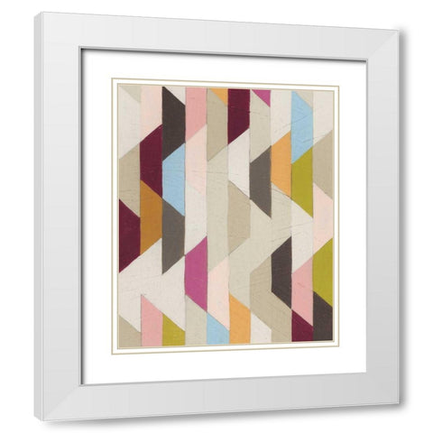 Confetti IV White Modern Wood Framed Art Print with Double Matting by Vess, June Erica