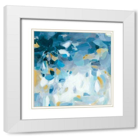 Summer Blues White Modern Wood Framed Art Print with Double Matting by Long, Christina