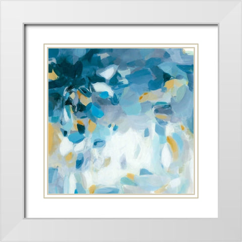 Summer Blues White Modern Wood Framed Art Print with Double Matting by Long, Christina
