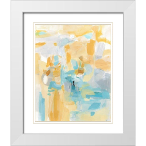 Summer Days White Modern Wood Framed Art Print with Double Matting by Long, Christina