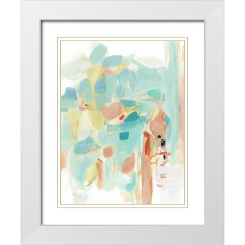 Delicate Whispers White Modern Wood Framed Art Print with Double Matting by Long, Christina