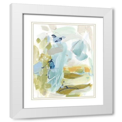 Dragonfly Wings White Modern Wood Framed Art Print with Double Matting by Long, Christina