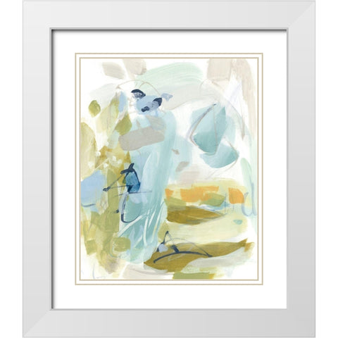 Dragonfly Wings White Modern Wood Framed Art Print with Double Matting by Long, Christina