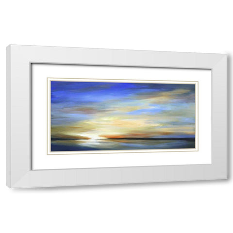 April Sky II White Modern Wood Framed Art Print with Double Matting by Finch, Sheila