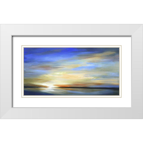 April Sky II White Modern Wood Framed Art Print with Double Matting by Finch, Sheila