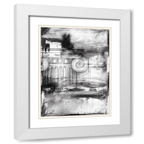 Interference I White Modern Wood Framed Art Print with Double Matting by Harper, Ethan