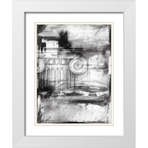 Interference I White Modern Wood Framed Art Print with Double Matting by Harper, Ethan