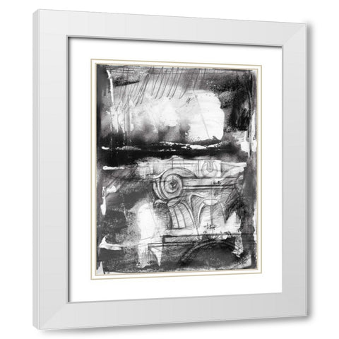 Interference II White Modern Wood Framed Art Print with Double Matting by Harper, Ethan