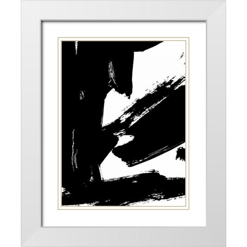 Dynamic Expression I White Modern Wood Framed Art Print with Double Matting by Harper, Ethan