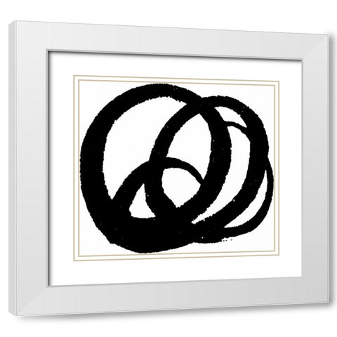 Kinetic III White Modern Wood Framed Art Print with Double Matting by Harper, Ethan