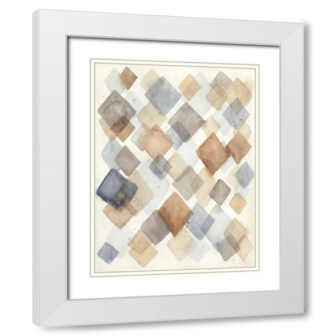 Parallel I White Modern Wood Framed Art Print with Double Matting by Meagher, Megan