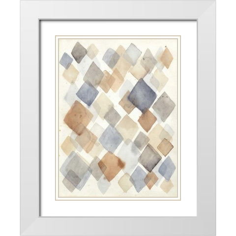 Parallel II White Modern Wood Framed Art Print with Double Matting by Meagher, Megan