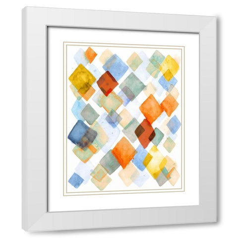 Parallel III White Modern Wood Framed Art Print with Double Matting by Meagher, Megan